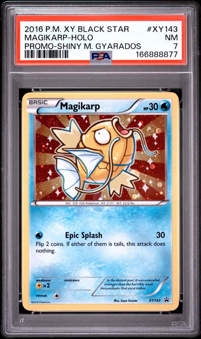 2016 MAGIKARP XY143 Black Star Promo SHINY MEGA GYARADOS HOLO Pokemon PSA 7