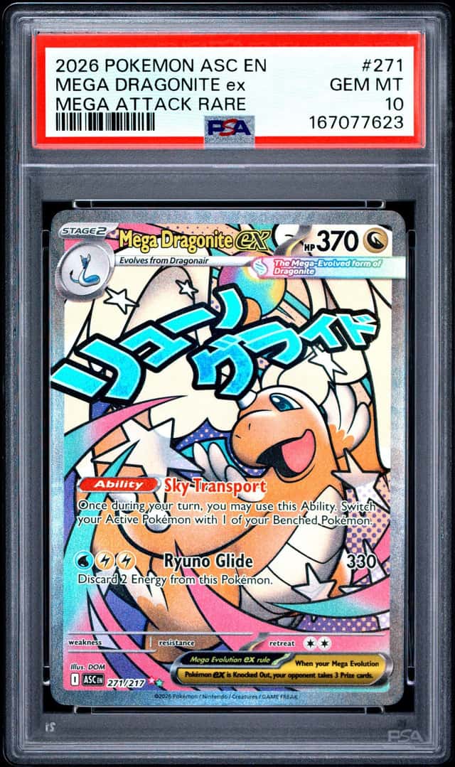 Mega Dragonite ex 271/217 Me: Ascended Heroes Pokemon PSA 10