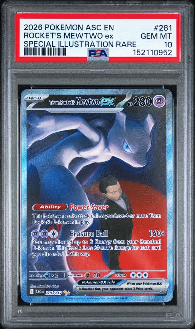0952 Team Rocket's Mewtwo ex 2026 Pokemon Ascended Heroes #281 SIR PSA 10