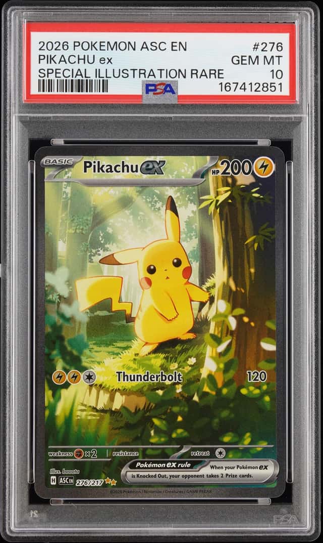 Pokemon 2026 Pikachu ex 276/217 SIR Ascended Heroes GEM MINT PSA 10