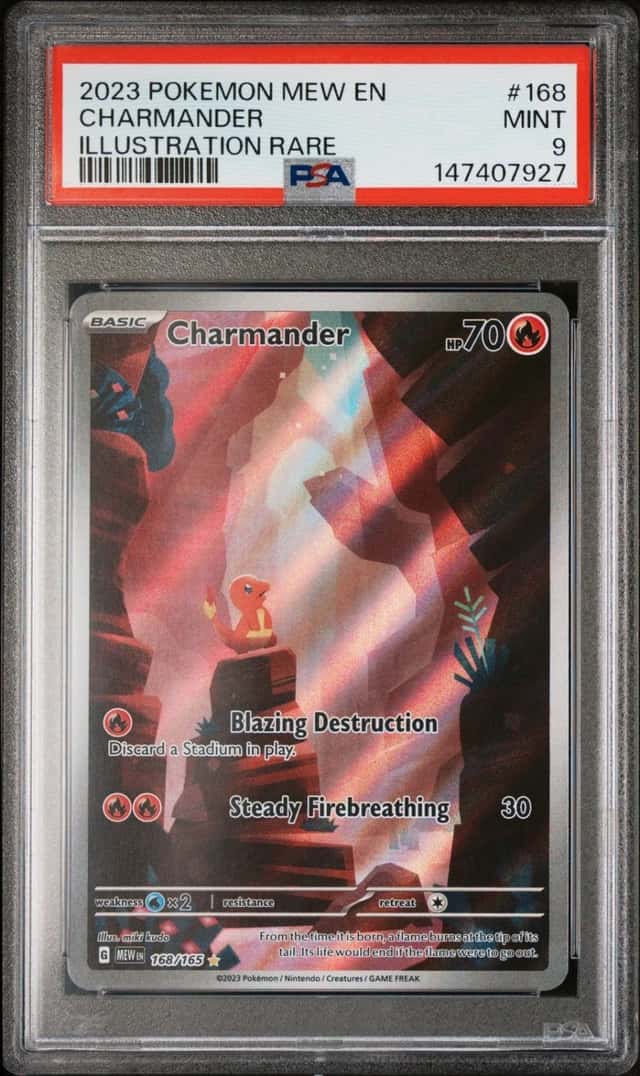 2023 Pokemon SV 151 168 Charmander Illustration Rare PSA 9 147407927