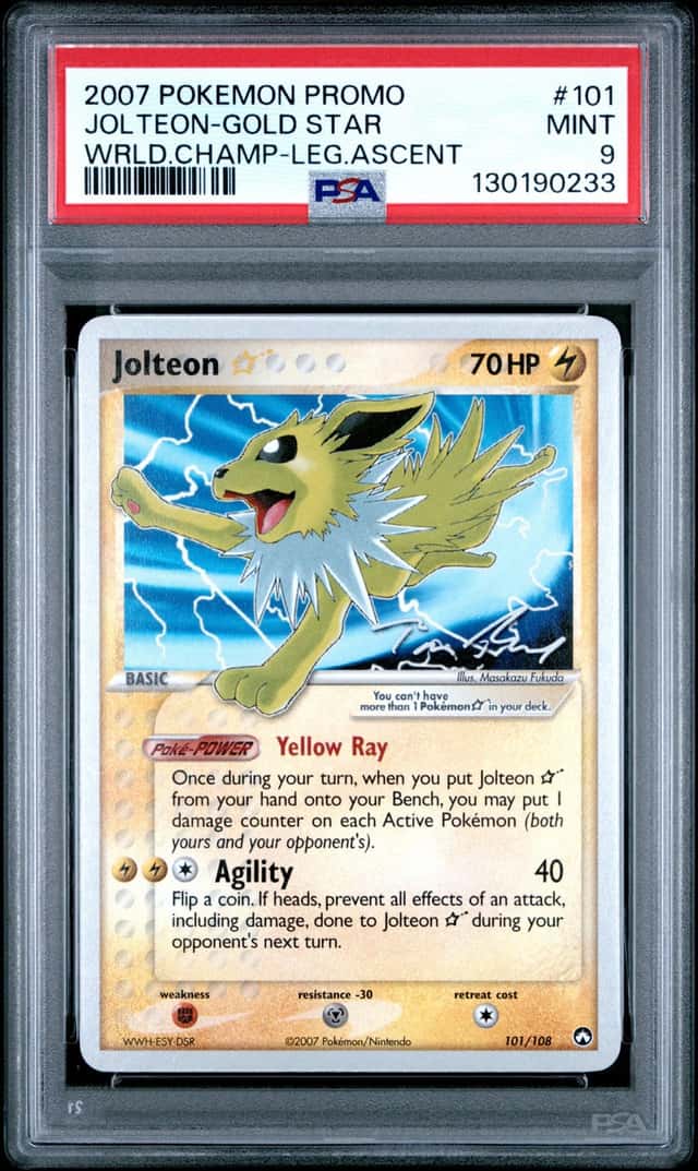 2007 Pokemon World Championships Deck Legendary Ascent Tom Roos Jolteon Gold Star #101