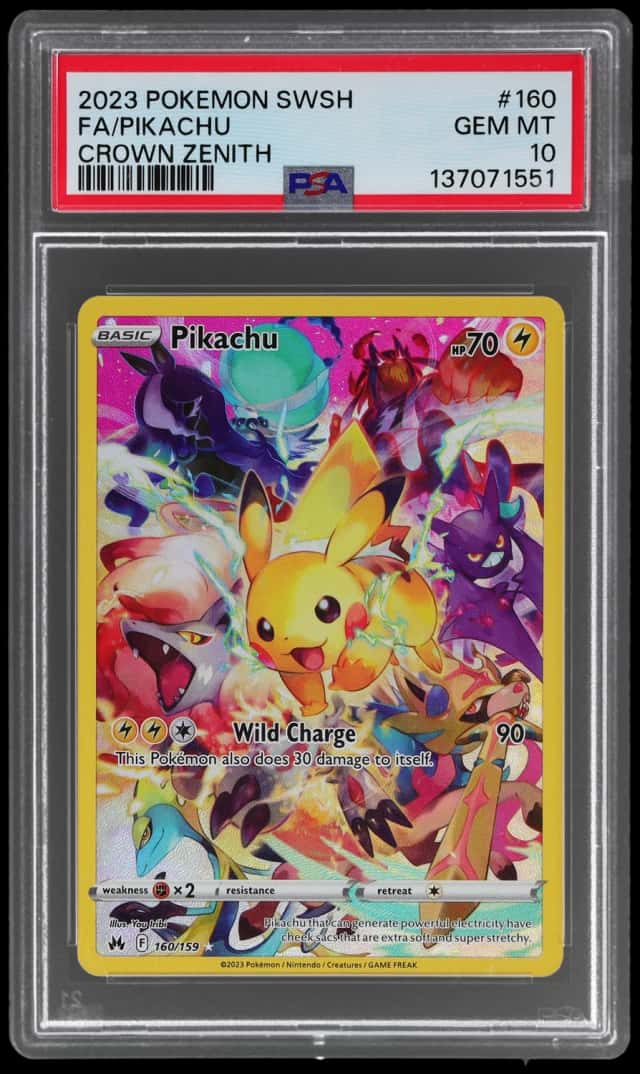 2023 Pokemon Sword and Shield Crown Zenith Pikachu #160