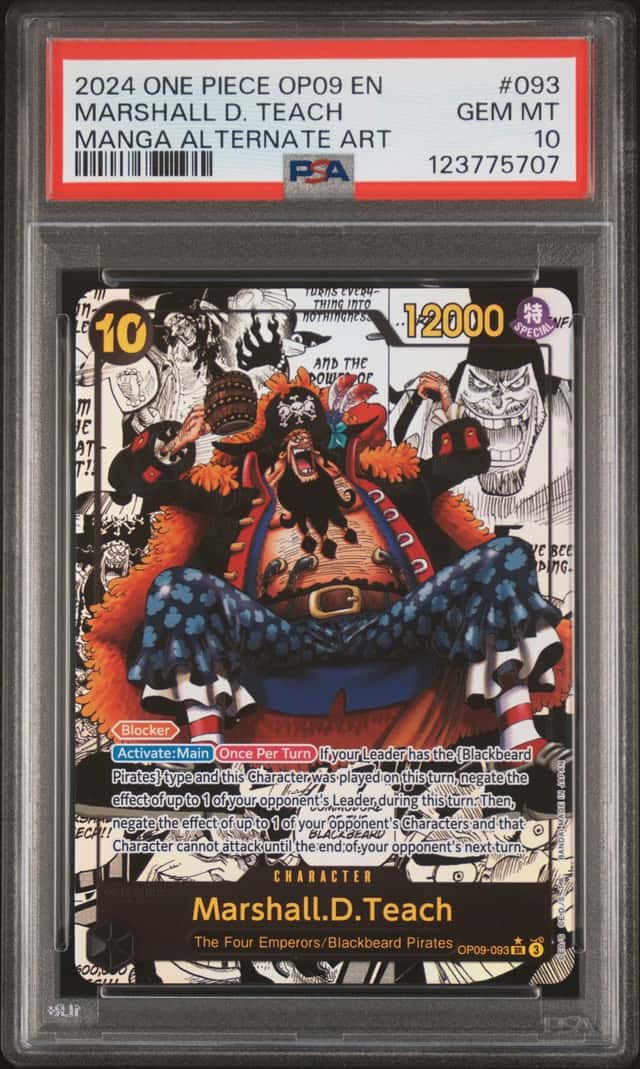 2024 One Piece Emperors In the New World Manga Alternate Art Marshall D. Teach #OP09093