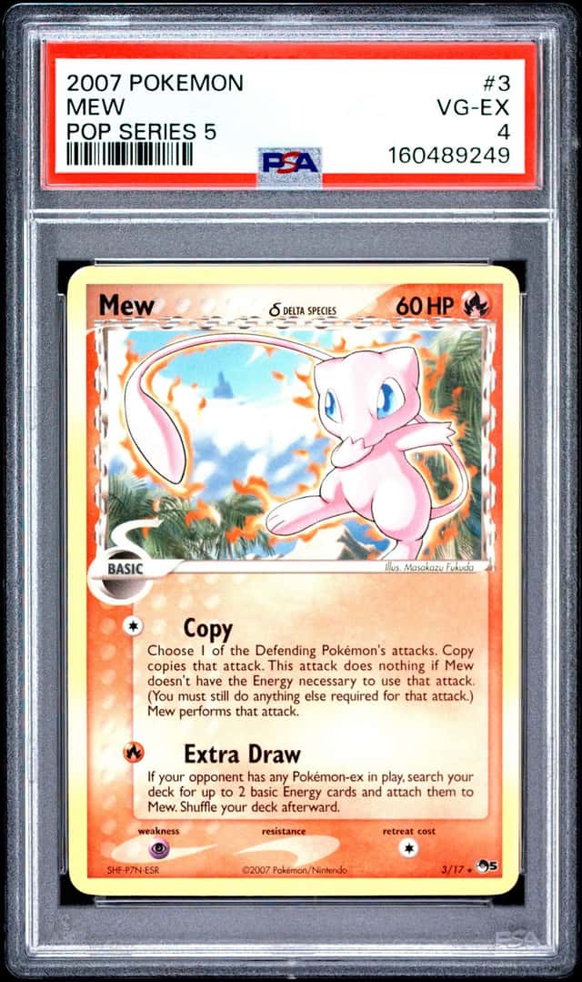 2007 Pokemon POP Series 5 Mew #3 PSA 4 VGEX