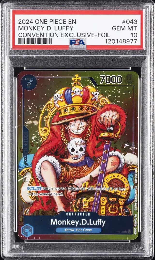 2024 ONE PIECE PROMOS CONVENTION EXCLUSIVE-FOIL #043 MONKEY D. LUFFY PSA 10