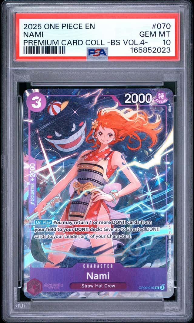 2025 ONE PIECE PREMIUM CARD COLLECTION BEST SELECTION VOL.4 #070 NAMI PSA 10