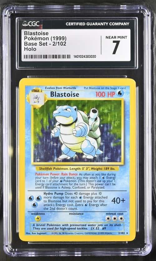 Blastoise 1999 Pokemon Base Set Holo Rare 002/102 English CGC 7
