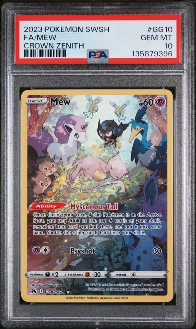 2023 Pokemon Sword & Shield Crown Zenith GG10 Mew PSA 10 135879396