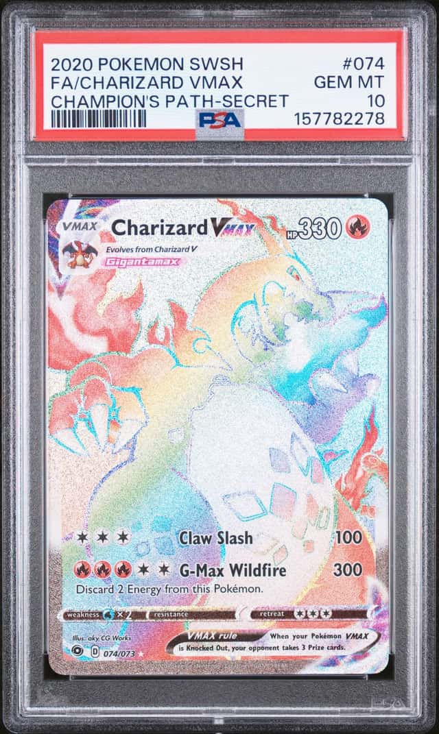 2020 Pokemon SWSH Champion's Path Charizard VM #074/073 PSA 10 GEM MINT