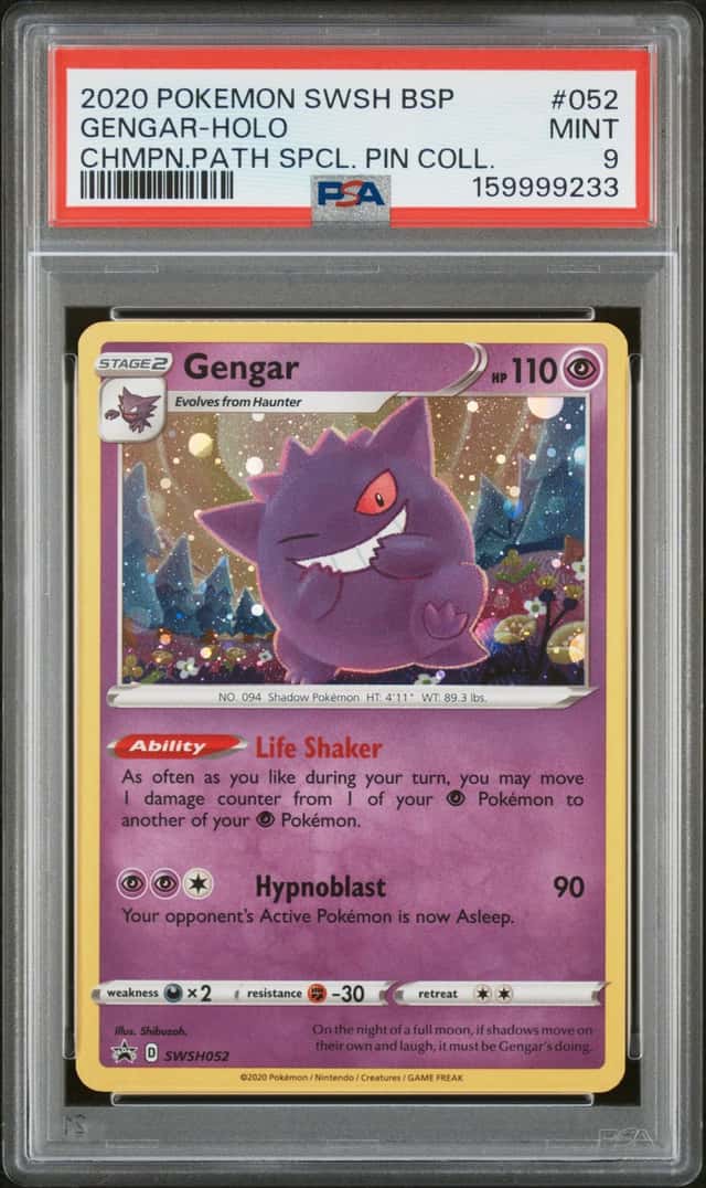 Pokemon SWSH Black Star Promos Gengar 2020 #SWSH052 PSA 9