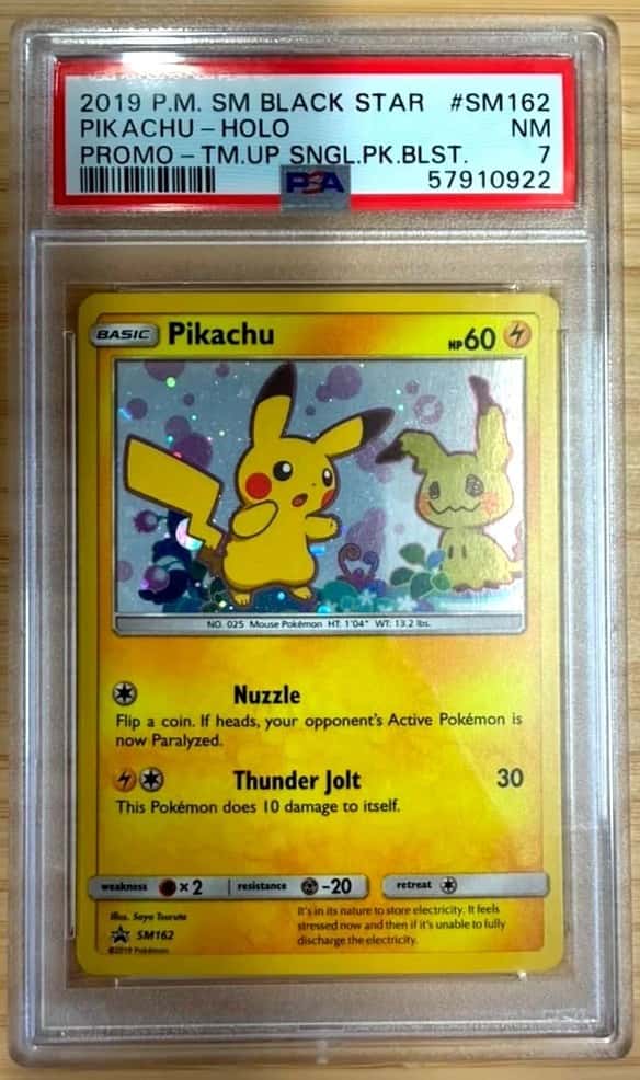 2019 POKEMON SM BLACK STAR PROMO TEAM UP SINGLE PACK BLISTERS PIKACHU-HOLO PSA 7