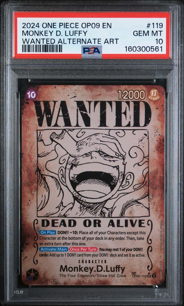 2024 One Piece Emperors In New World Wanted Alternate Art Monkey D Luffy #OP05119