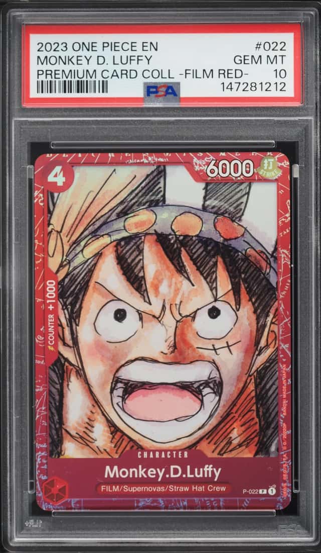 2023 One Piece Promo Premium Card Collection Film Red Monkey D. Luffy #P-022 PSA 10 GEM MINT