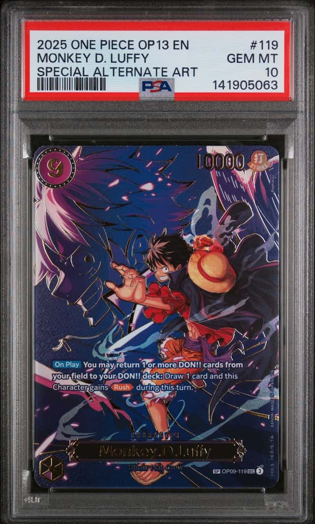 2025 One Piece Carrying On His Will SP SEC Monkey D. Luffy #OP09-119 PSA 10 GEM MINT