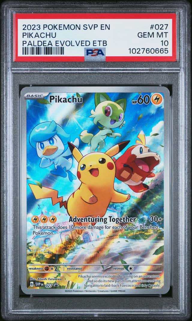Pokemon Pikachu Sv Black Star Promo 027 Paldea Evolved ETB PSA 10 Gem Mint