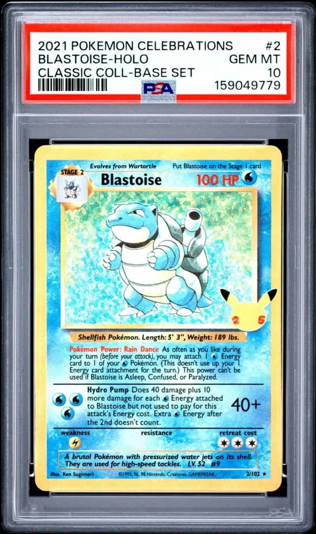 Pokemon Blastoise Holo Celebrations Classic Coll. 2 PSA 10 Gem Mint