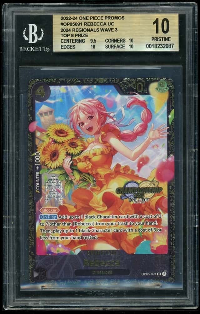 One Piece Rebecca UC/(2024 Regionals Wave 3 Top 8 Prize) 2022-24 Promos BGS 10