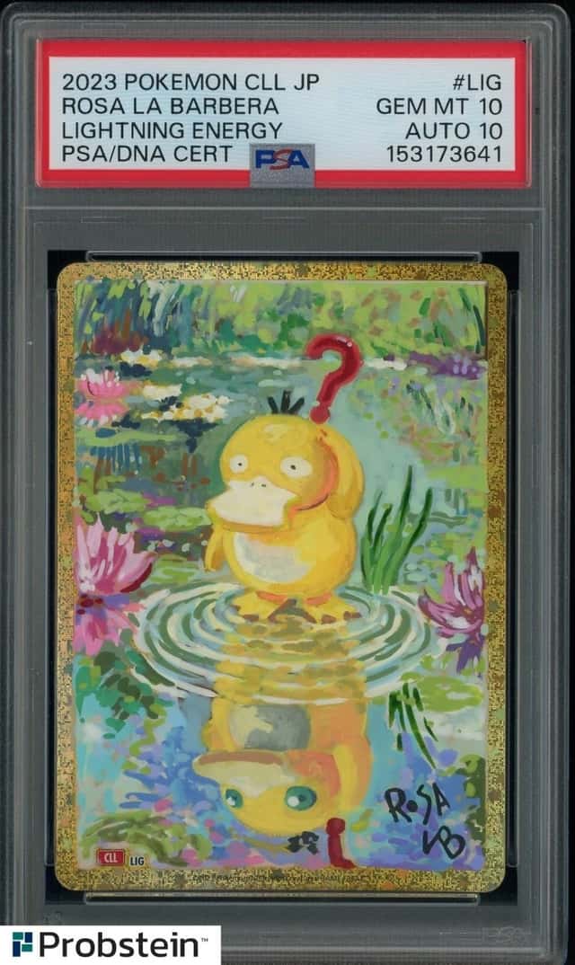 Rosa La Barbera Signed Sketched Pokemon CLL Energy PSA 10 PSA/DNA AUTO 10