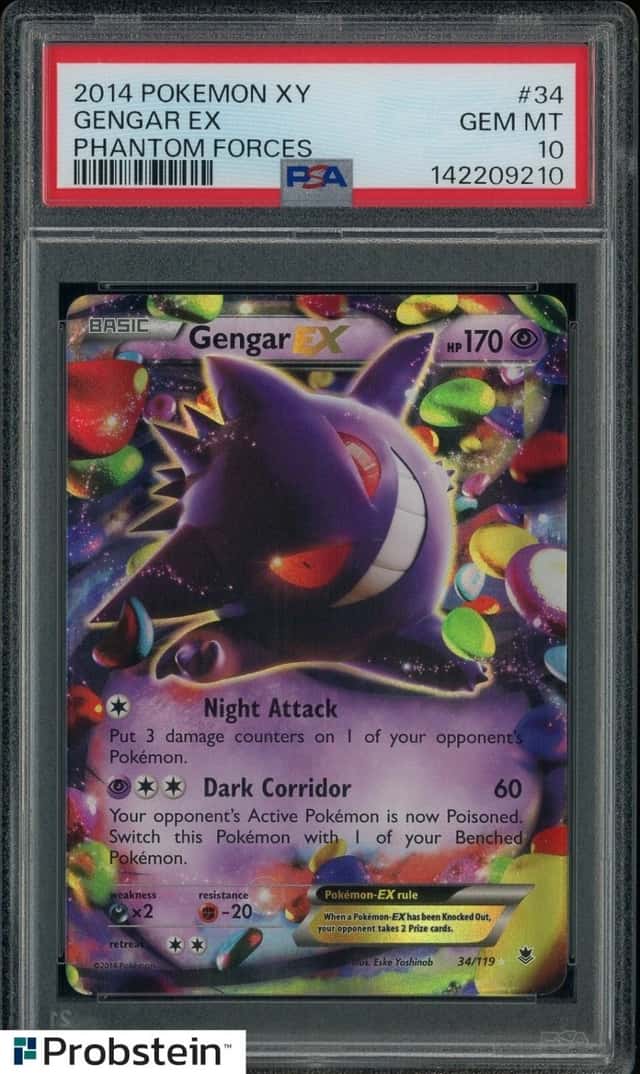 2014 Pokemon XY Phantom Forces #34 Gengar Ex PSA 10 GEM MINT