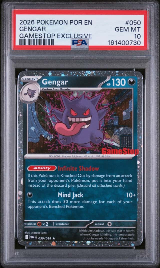 Pokemon 2026 Gengar 050/088 GameStop Exclusive Perfect Order GEM MINT PSA 10