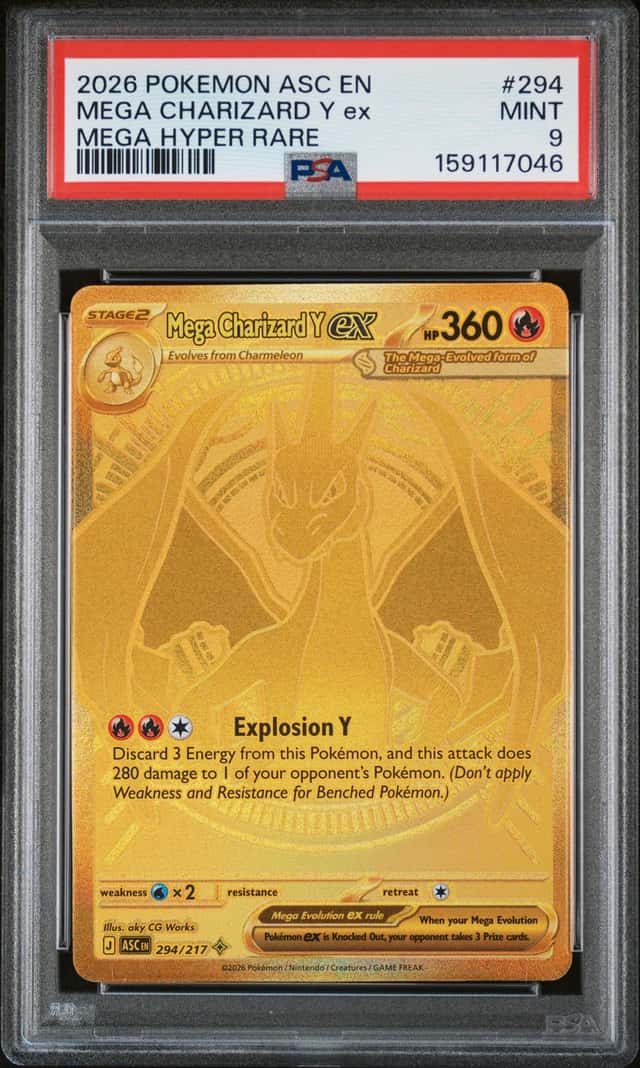 2026 POKEMON ASC EN-ASCENDED HEROES MEGA HYPER RARE MEGA CHARIZARD Y EX PSA 9