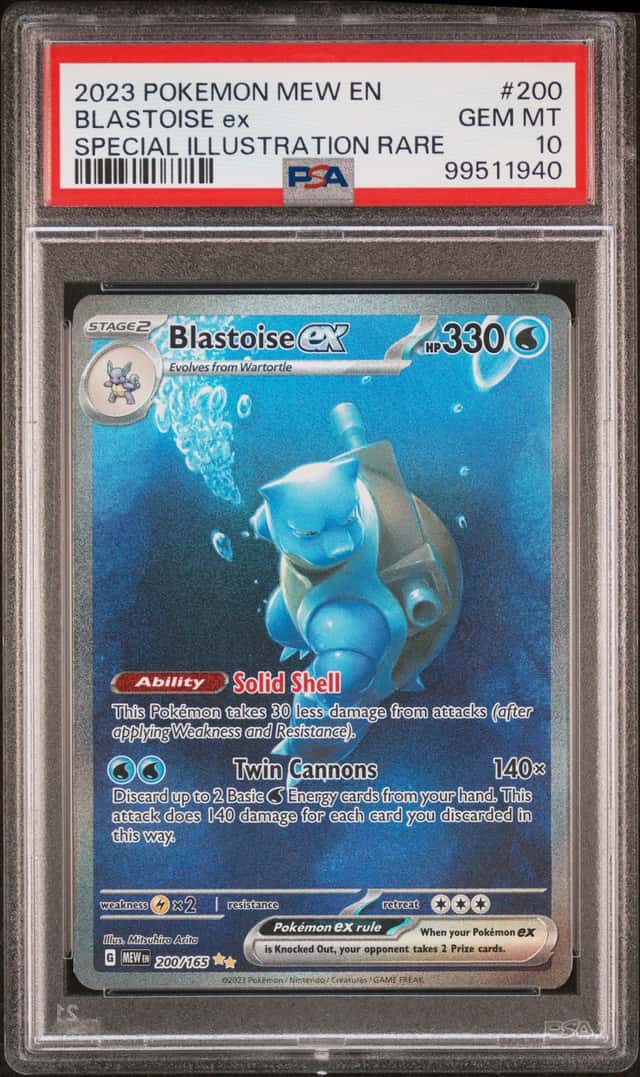 2023 Pokemon Mew En Special Illustration Rare #200 Blastoise Ex PSA 10 GEM MINT