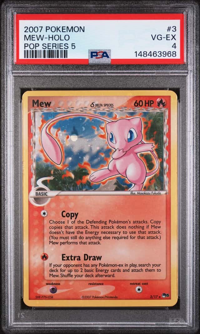 2007 Pokemon POP Series 5 #3 Mew Holo PSA 4 VG-EX