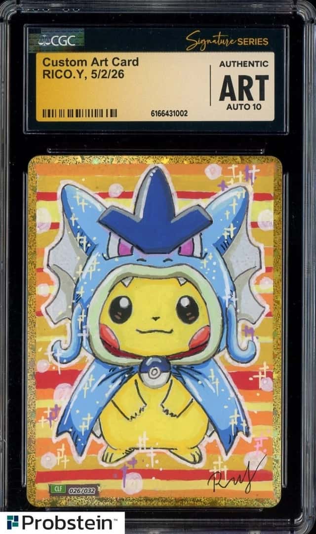 Rico Y Signed Sketched Pokemon JPN Custom Art Card CGC Authentic Art AUTO 10