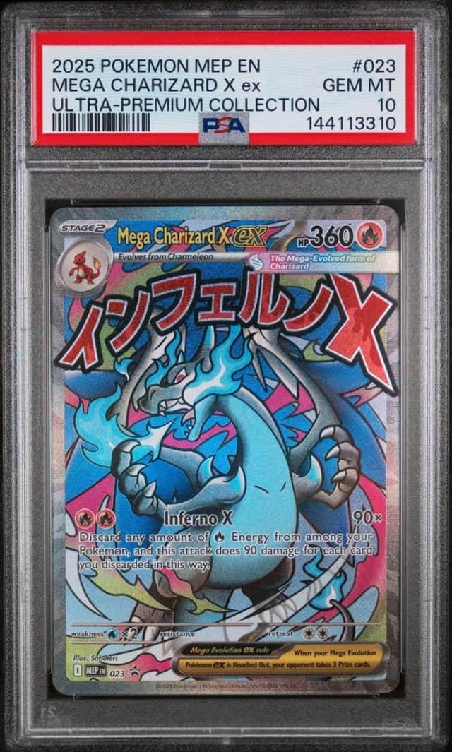 2025 POKEMON MEP EN-ME ULTRA-PREMIUM COLLECTION #023 MEGA CHARIZARD X EX PSA 10