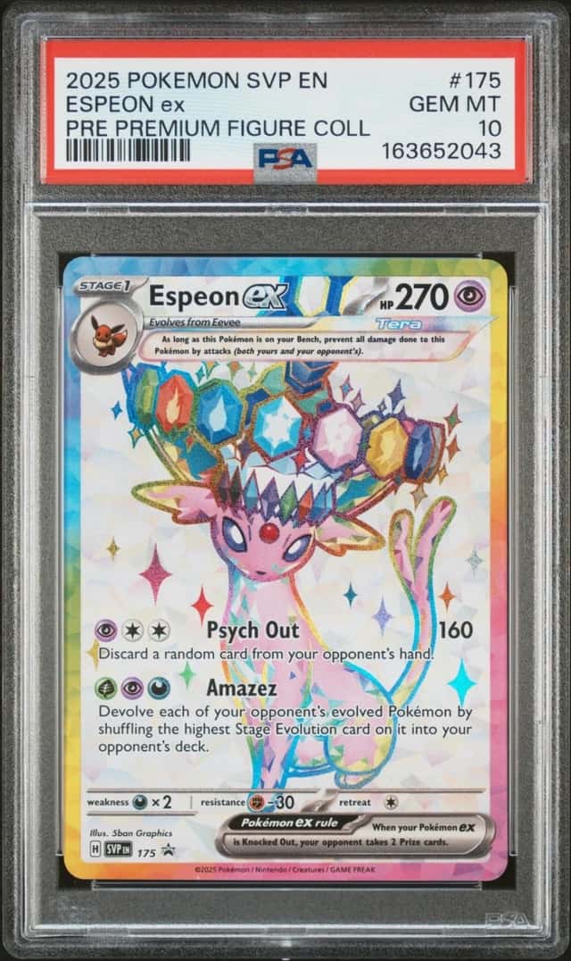 2025 POKEMON SVP EN-SV BLACK STAR PROMO #175 ESPEON EX PSA 10