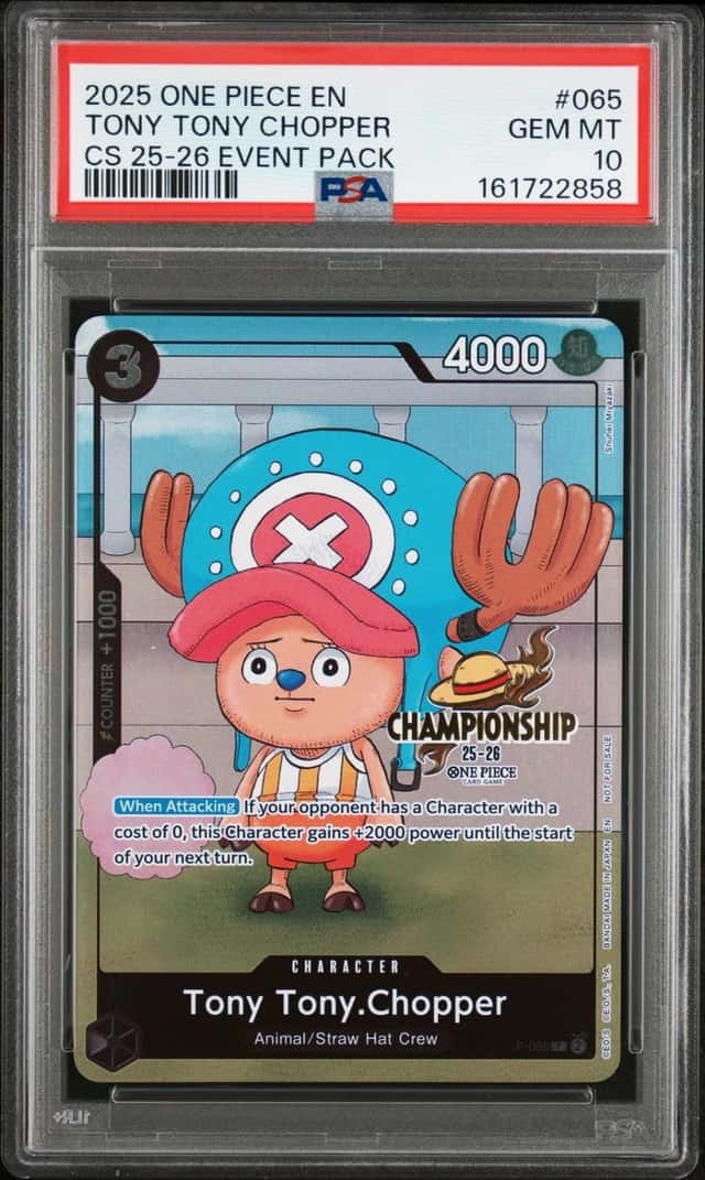 2025 ONE PIECE CHAMPIONSHIP 2025-26 EVENT PACK #065 TONY TONY CHOPPER PSA 10