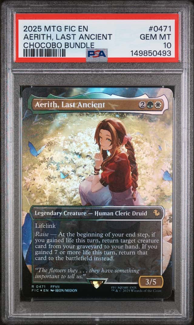 2025 MTG FIC EN Chocobo #0471 Aerith Last Ancient PSA 10 GEM MINT