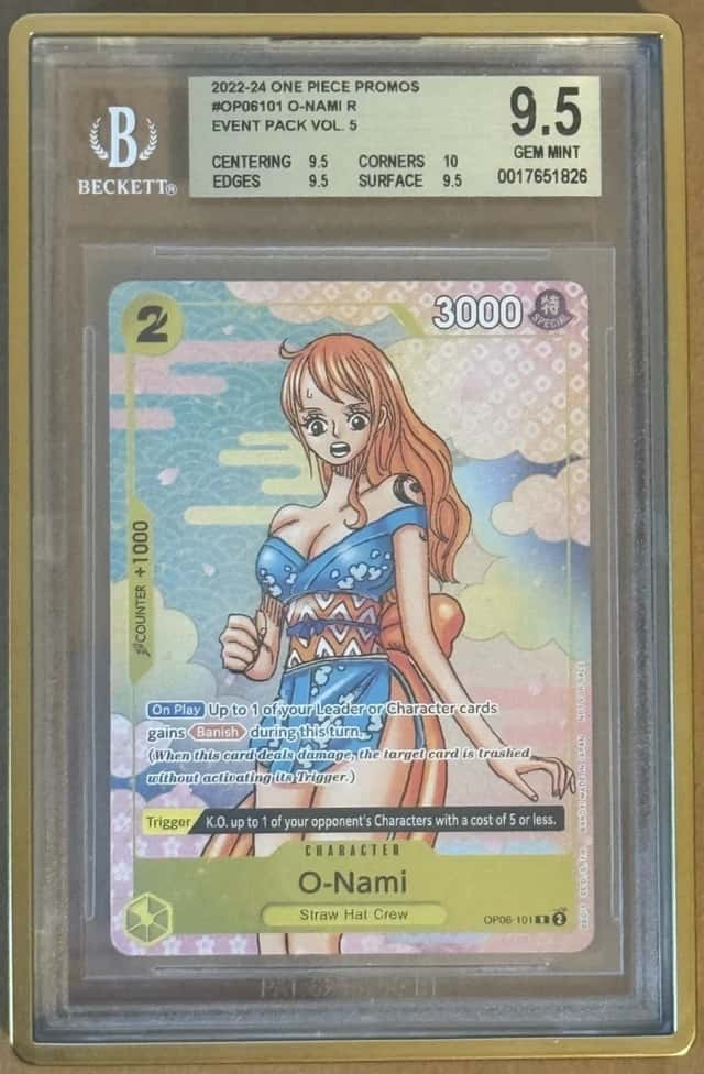 O-Nami OP06-101 Event Pack Vol. 5 One Piece Promo Foil BGS 9.5 Nami w/guard
