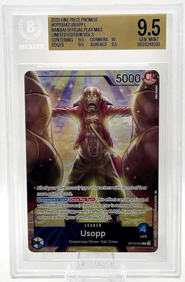 Usopp (Official Playmat -Limited Edition Vol. 3-) OP10-042 One Piece BGS 9.5