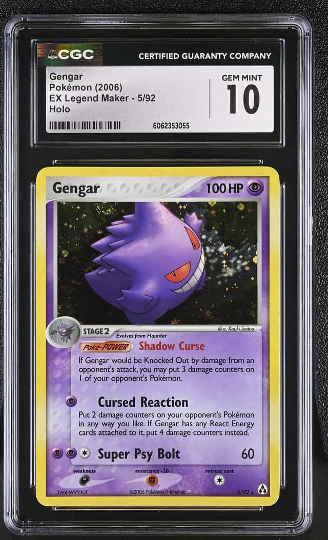 2006 Pokemon GENGAR #5/92 EX Legend Maker Holo Rare Unlimited English CGC 10