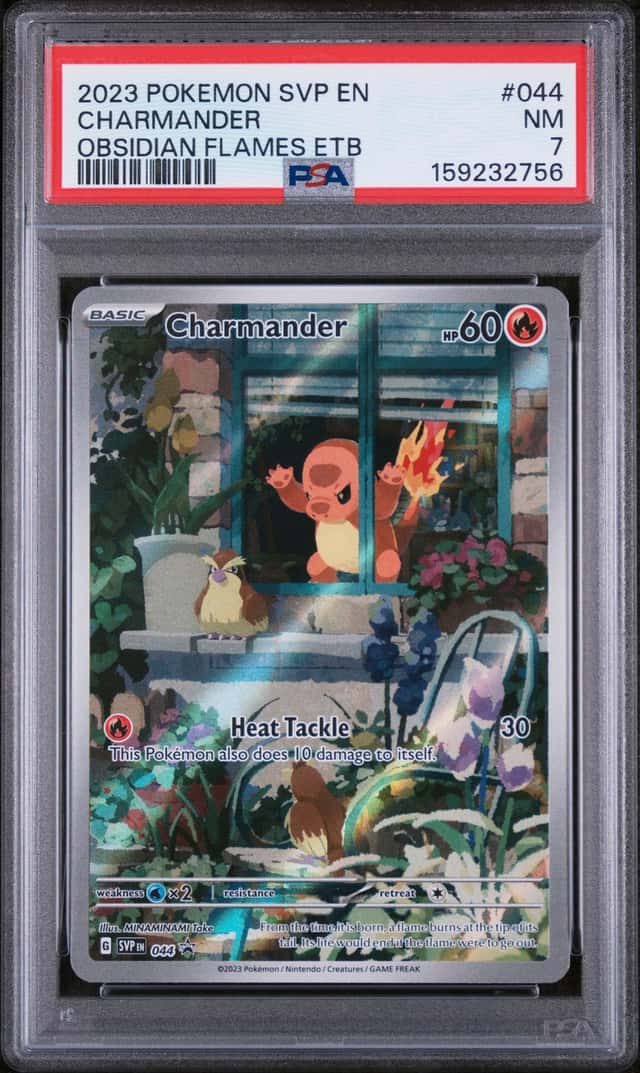 2023 Pokémon SVP Obsidian Flames Promo Charmander #044 PSA 7 NM (SW)