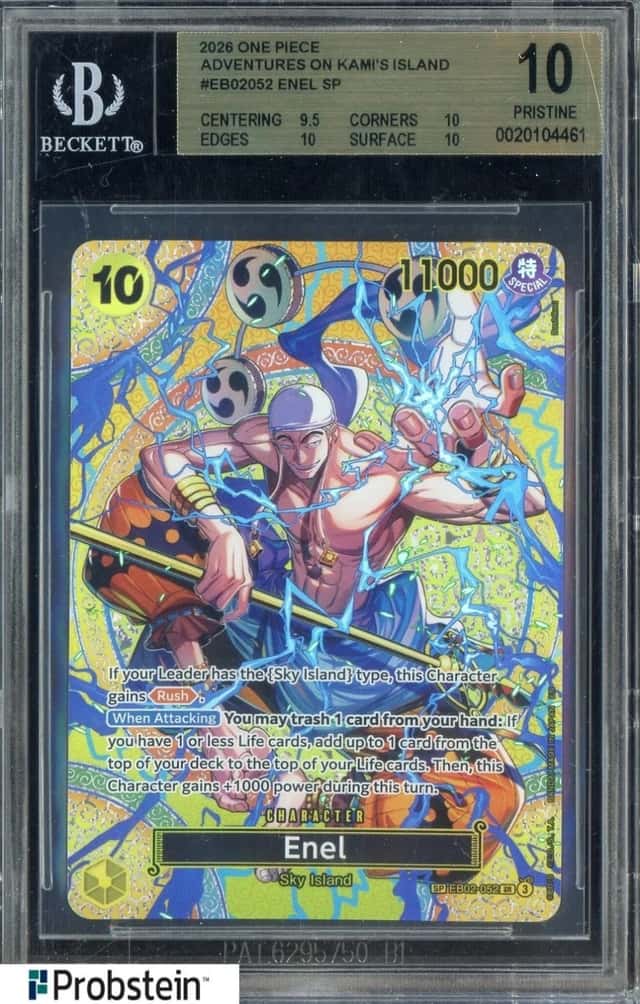 2026 One Piece Adventure On Kami's Island #052 Enel SP BGS 10 PRISTINE