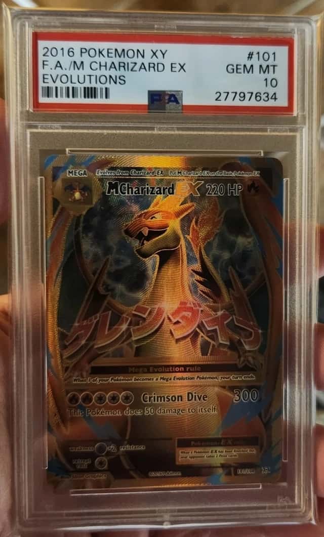 2016 POKEMON XY EVOLUTIONS #101 FULL ART/M CHARIZARD EX PSA 10