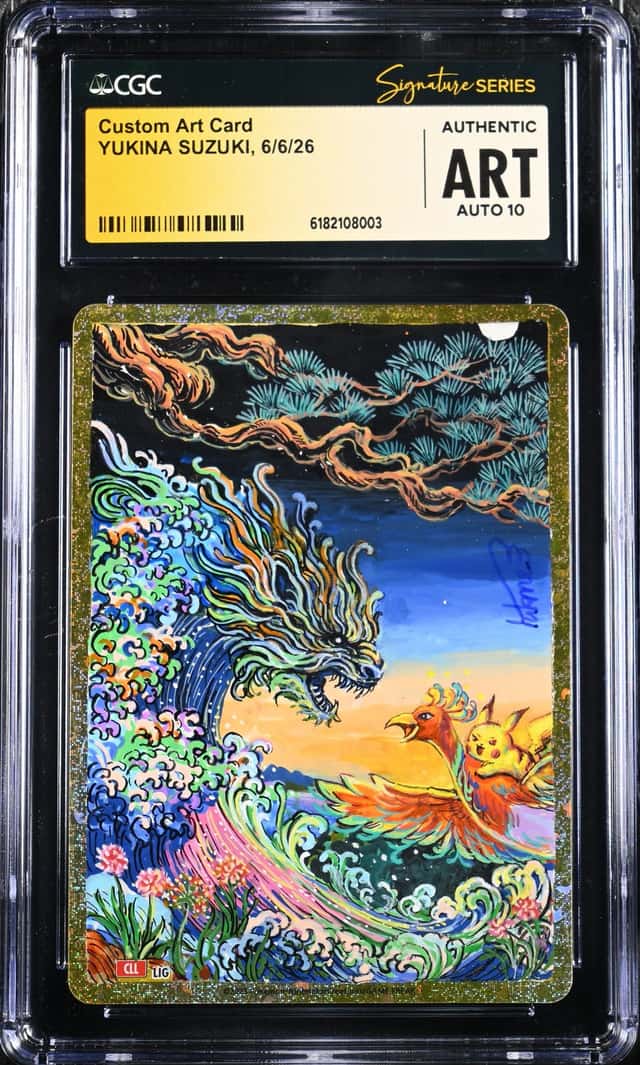 Pokemon CGC AUTH AUTO 10 Custom Art Card Pikachu YUKINA SUZUKI 2023 #LIG CLL JPN