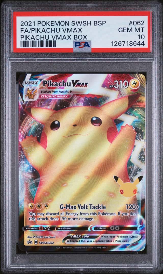 2021 Pokemon SWSH Celebrations Pikachu VMAX SWSH062 Promo PSA 10