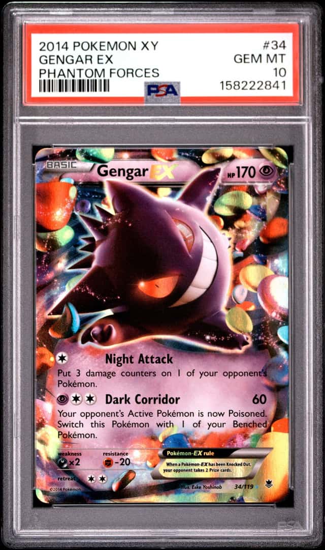 2014 Pokemon XY Phantom Forces Gengar EX #034/119 PSA 10 GEM MINT