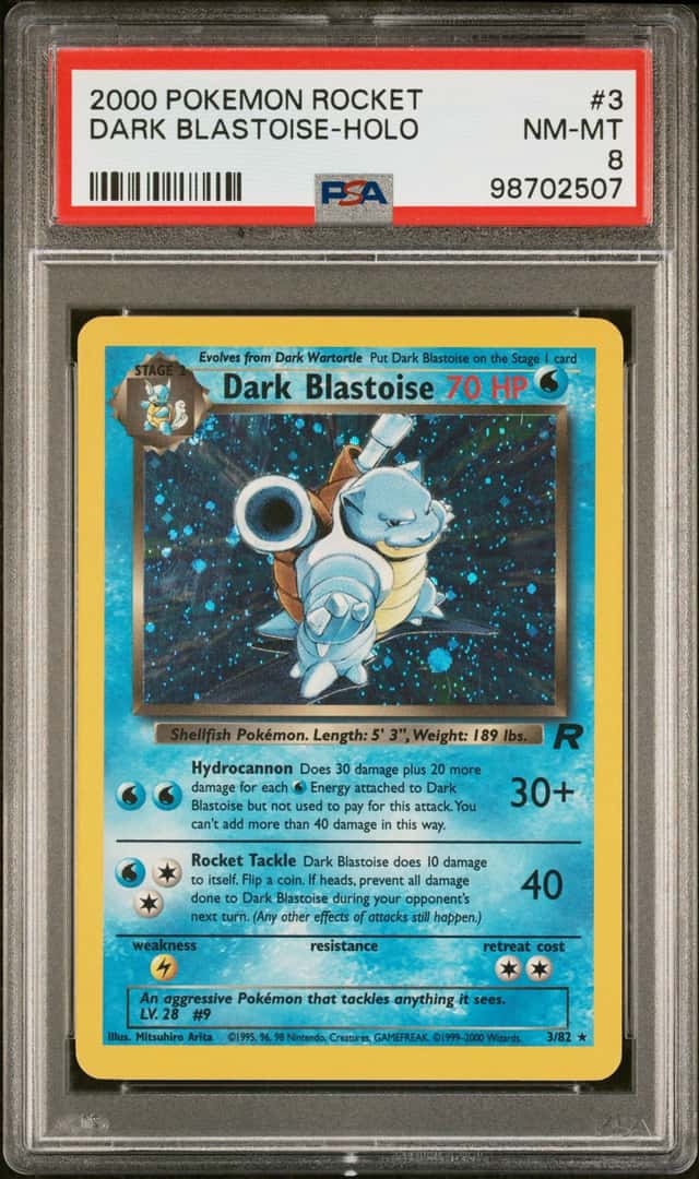 2000 Pokemon Rocket #3 Dark Blastoise Holo PSA 8 NM-MT