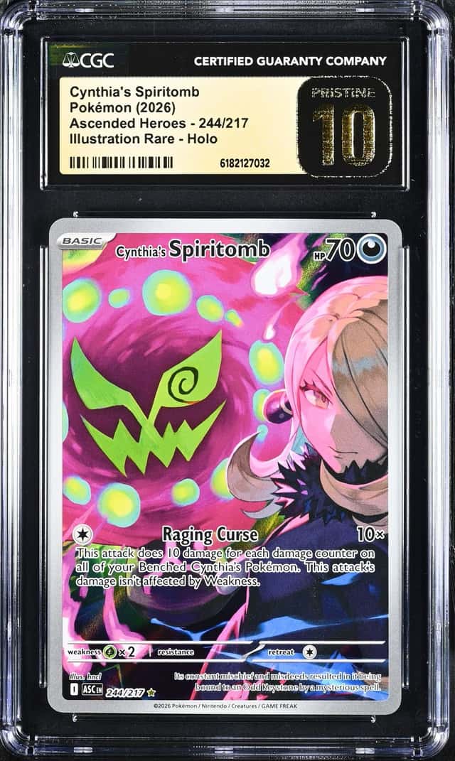 2026 Pokemon Cynthia's Spiritomb 244/217 Illustration Rare Holo CGC Pristine 10