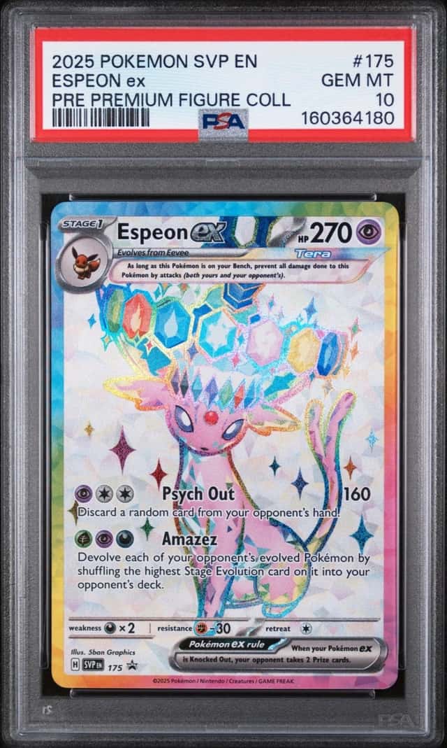 2025 POKEMON SVP PROMO PREMIUM FIGURE COLLECTION #175 ESPEON EX PSA 10