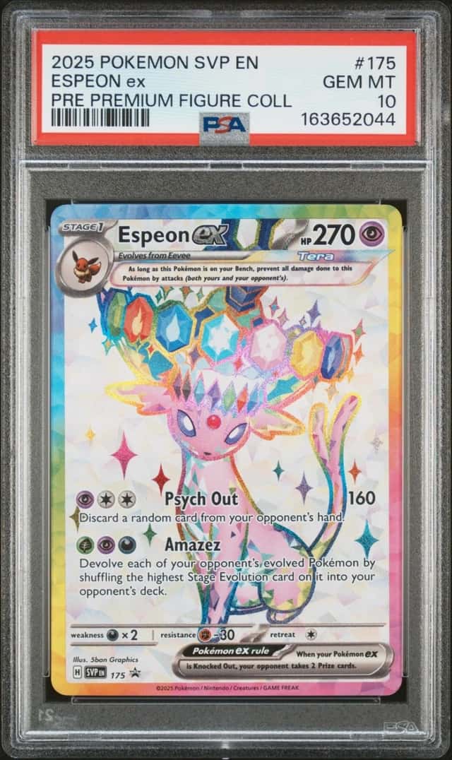 2025 POKEMON SVP PROMO PREMIUM FIGURE COLLECTION #175 ESPEON EX PSA 10