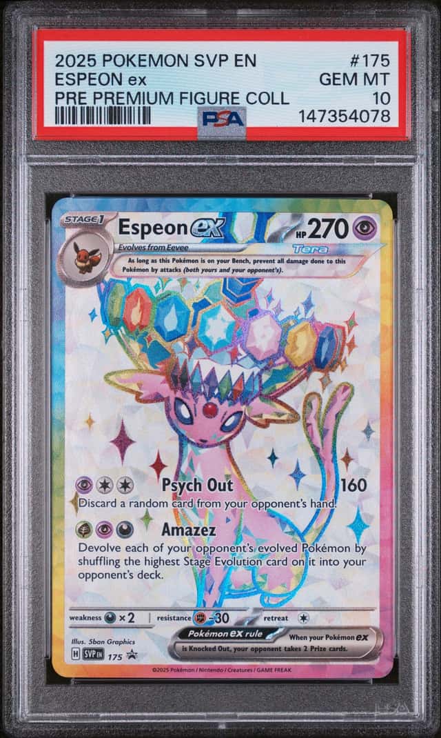 Pokemon Espeon ex Promo 175/131 Prismatic Evolutions Premium Figure Coll. PSA 10