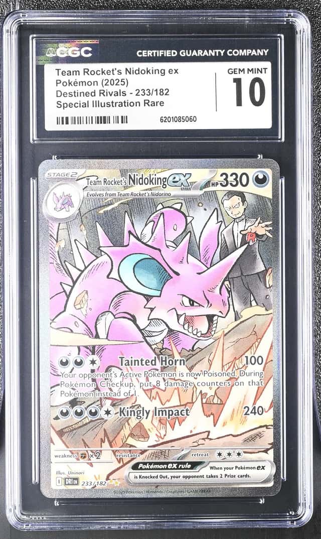 2025 Pokemon Scarlet & Violet Destined Rivals SIR Team Rocket's Nidoking EX #233 CGC 10 GEM