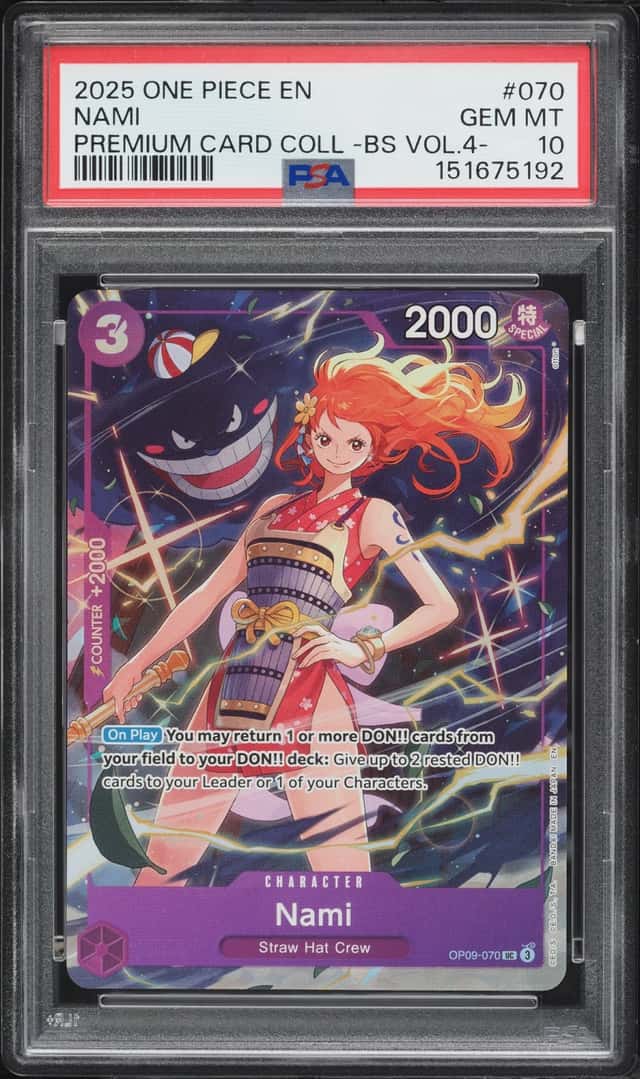2025 One Piece Premium Collection Best Selection Volume 4 Nami #OP09-070 PSA 10 GEM MINT