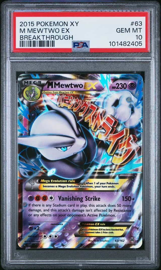 2015 Pokemon XY Breakthrough M Mewtwo Ex #63